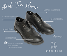 Load image into Gallery viewer, The Oxford - Steel Toe Shoes for Women